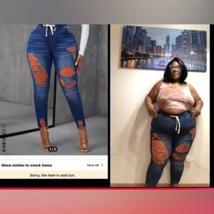 Size 3x orange distressed jeans